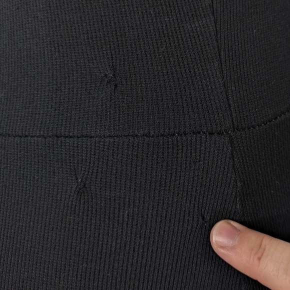 Marine Layer black Lexi Rib fit and flare midi dress XL - Picture 4 of 10